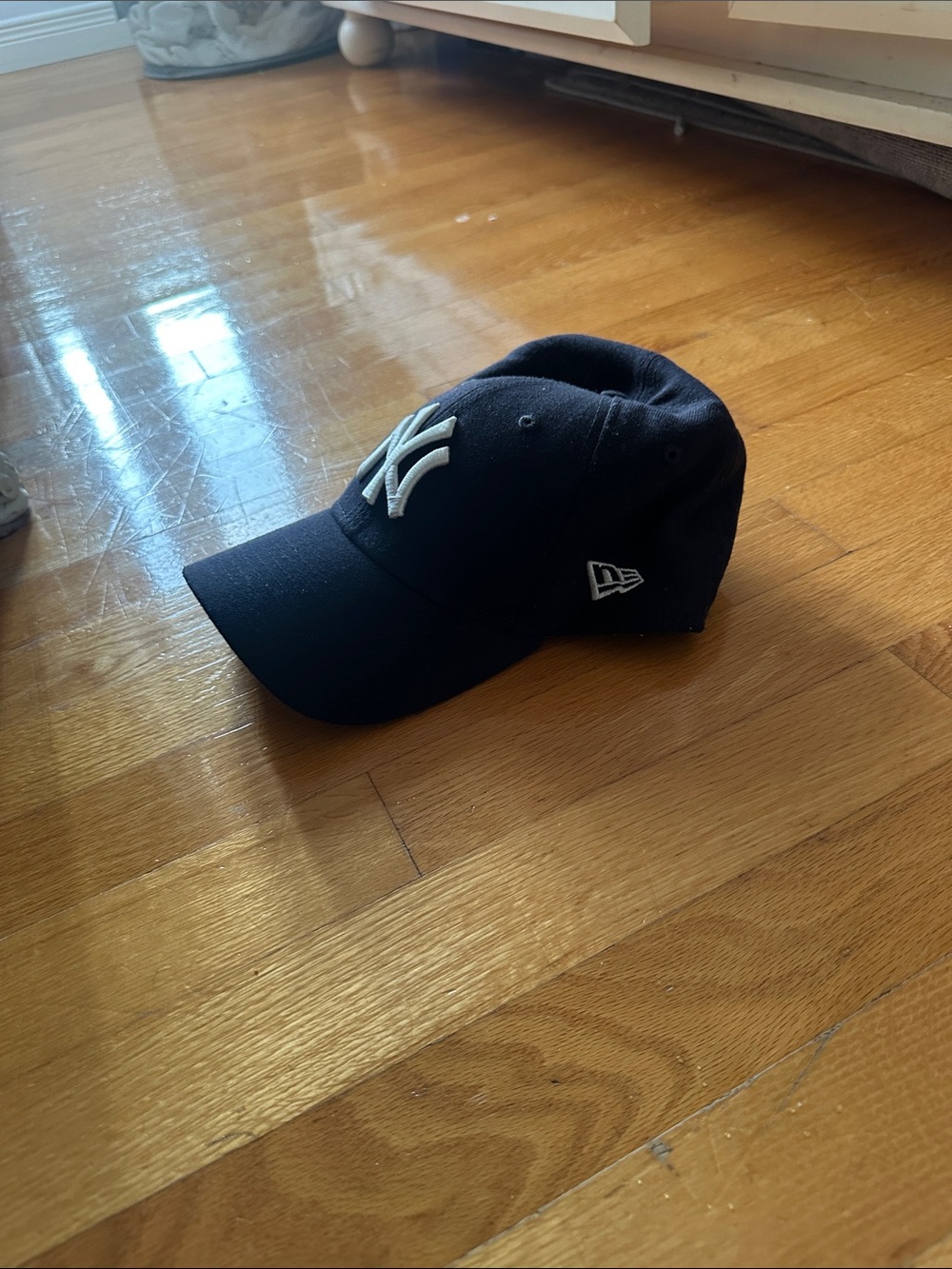 New Era Kids Navy Blue and White NY Baseball Cap
